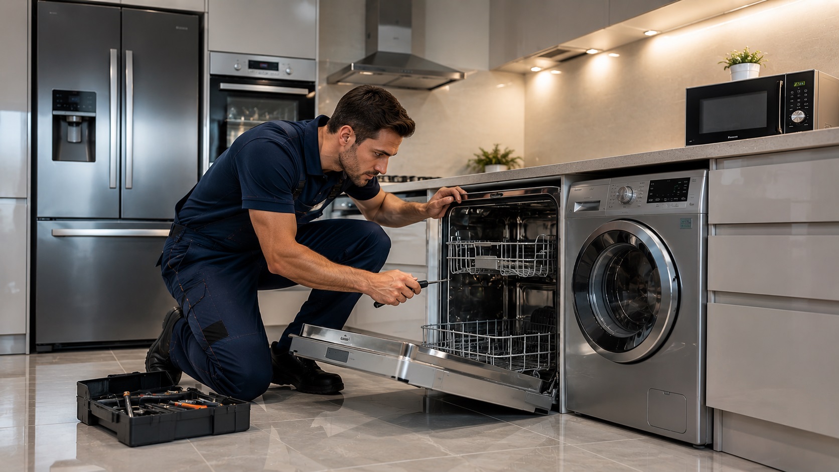 Tehnician ServiceHome constata un electrocasnic la domiciliu